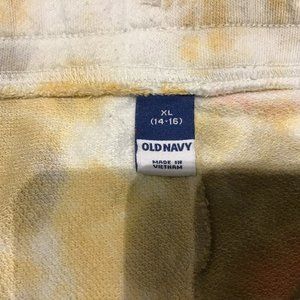 Pink Tan Yellow Tie-Dye Sweatpants Girls Size XL